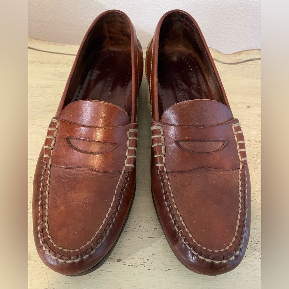 Cole-Haan Genuine Handcrafted‎ Leather Penny Loafer in Brown Size 9 M
